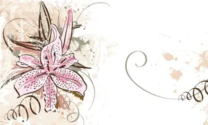 Abstract Pink Lily Artwork Wallpaper