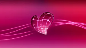 Abstract Pink Love Heart Wallpaper
