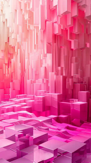 Abstract Pink3 D Geometric Background Wallpaper