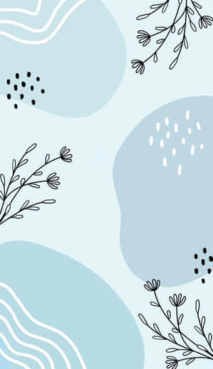 Abstract Preppy Blue Pattern Wallpaper