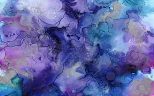 Abstract Purple Ink Explosion Wallpaper