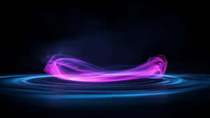 Abstract Purple Light Waves Wallpaper