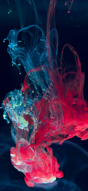 Abstract Red Blue Ink Diffusion Art Wallpaper