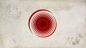 Abstract Red Circle On Japan Flag Wallpaper