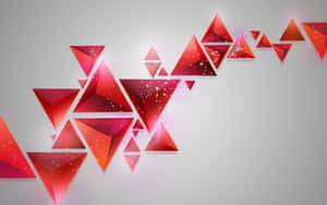 Abstract Red Triangles Design Wallpaper