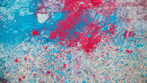 Abstract Red White Blue Paint Splatter Wallpaper