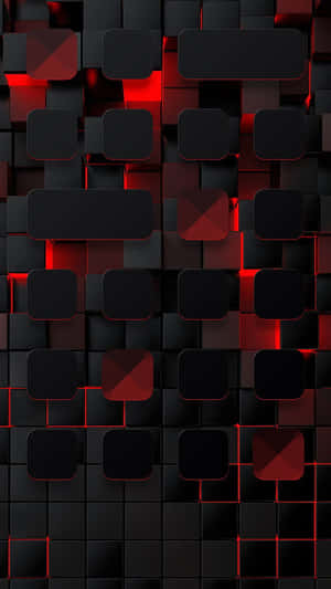 Abstract Redand Black Geometric Pattern Wallpaper