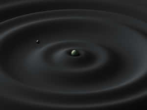 Abstract Representation Of Gravitational Waves In Space Wallpaper