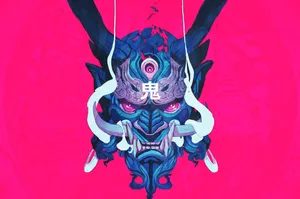 Abstract Samurai Helmet Artwork Wallpaper