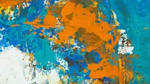 Abstract Shapes And Colors Form Unique Contemporary Artwork Wallpaper