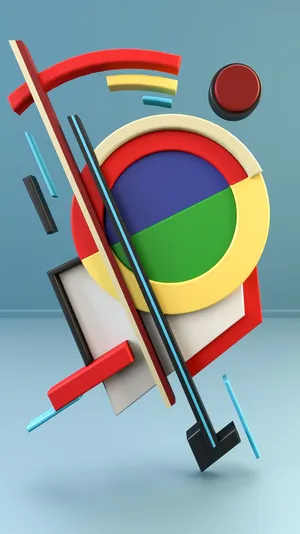 Abstract Shapes Come Together To Represent Constructivism. Wallpaper