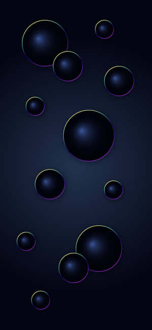 Abstract Spheres Dark Background Wallpaper