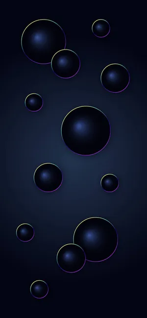 Abstract Spheres Dark Background Wallpaper