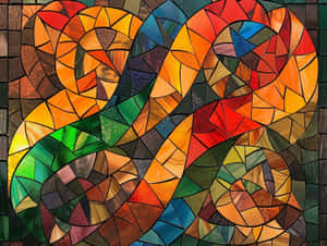 Abstract Stained Glass Artwork Wallpaper