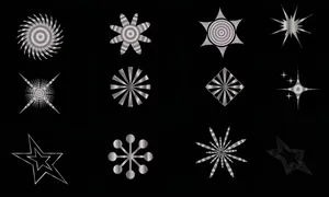 Abstract Star Designs Collection Wallpaper