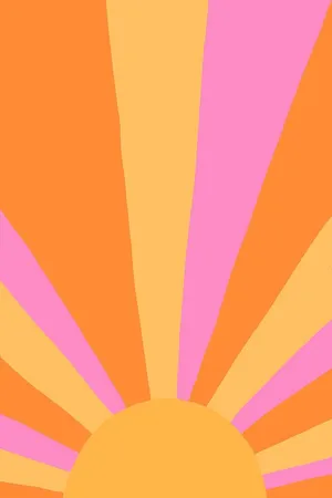 Abstract Sunburst Pink Orange Background Wallpaper