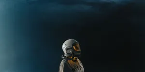 Abstract Sunrise Over A Vibrant Ocean Wallpaper