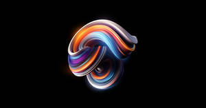 Abstract Swirl Black Art Wallpaper