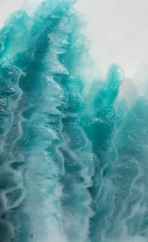 Abstract Teal Resin Art Wallpaper