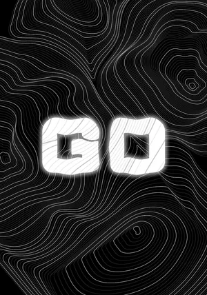 Abstract Topographic Lineswith3 D Text Wallpaper