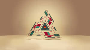 Abstract Triangle Formation Art Wallpaper