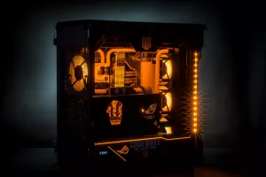 Abstract Vibrance Of Black And Orange Wallpaper