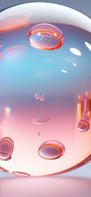 Abstract Water Dropletson Surface Wallpaper