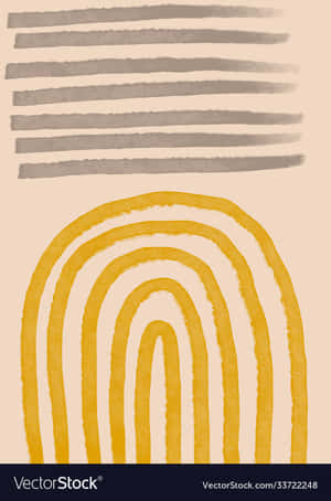 Abstract Yellow And Gray Stripes Vector Wallpaper