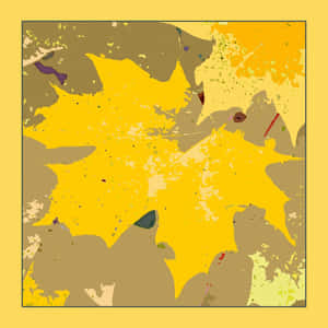 Abstract Yellow Art Splash Wallpaper