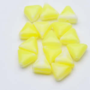 Abstract Yellow Triangle Pattern On Blue Background Wallpaper