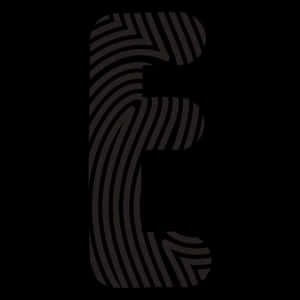 Abstract Zebra Stripe Letter E Wallpaper