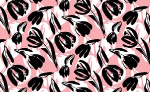 Abstraction Of Color In Pink, Black, And White Wallpaper