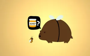 Absurd Bear Bee Wallpaper