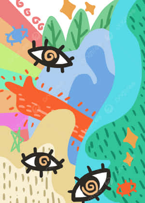 Absurd Eye With Hand Wallpaper