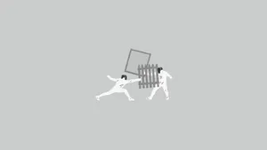Absurd Minimalist Fencing Wallpaper