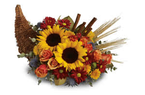 Abundant Fall Cornucopia Wallpaper