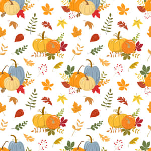 Abundant Fall Harvest Display Wallpaper