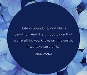 Abundant Life Beauty Quote Alice Walker Wallpaper