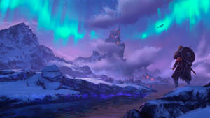 Ac Valhalla Aurora Borealis Wallpaper