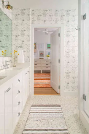 Accent Wall With Subtle Design Wallpaper