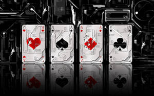 Ace Card Full Deck Glossy Desgin Desktop Wallpaper