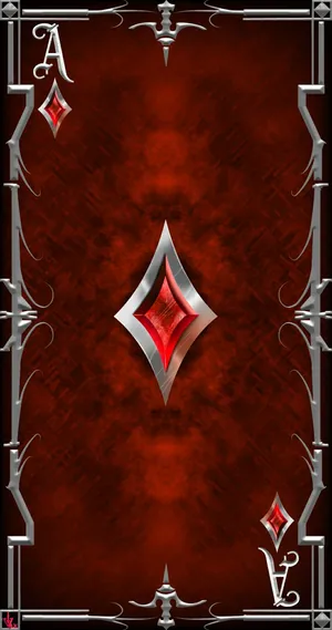 Ace Card Red Diamond Full-screen Design Mobile Wallpaper