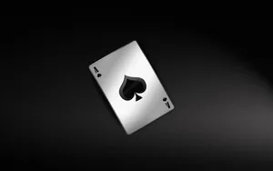 Aceof Spades Cardon Black Background Wallpaper
