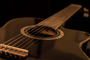 Acoustic Guitar Close Up Wallpaper