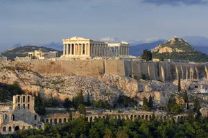 Acropolis Basking In Early Morning Light Wallpaper