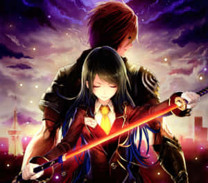 Action Anime Blood Of Bahamut Couple Wallpaper