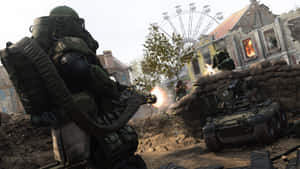 Action-packed Call Of Duty Vehicles In Battle Wallpaper