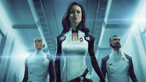 Action-packed Image Of Miranda Lawson From The Mass Effect Sci-fi Game Series Wallpaper