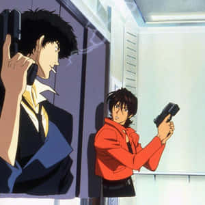 Action-packed Moment With Electra In Cowboy Bebop Wallpaper