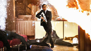 Action-packed Scene From Kingsman 2 Wallpaper